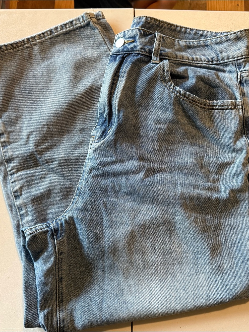 Cider Women’s Faded Blue Relaxed Jeans